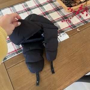 Kids Black Puffer Scarf